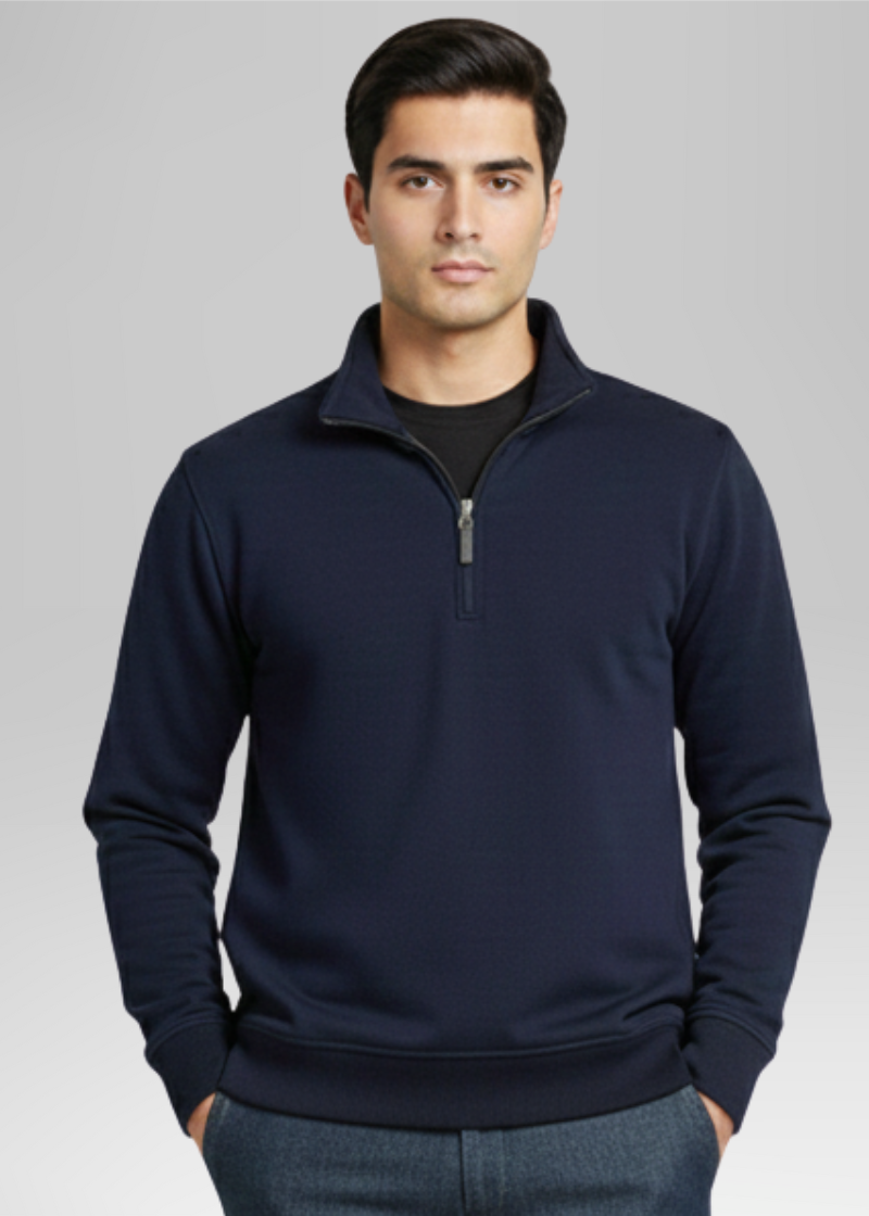 Quarter Zipper Navy Blue