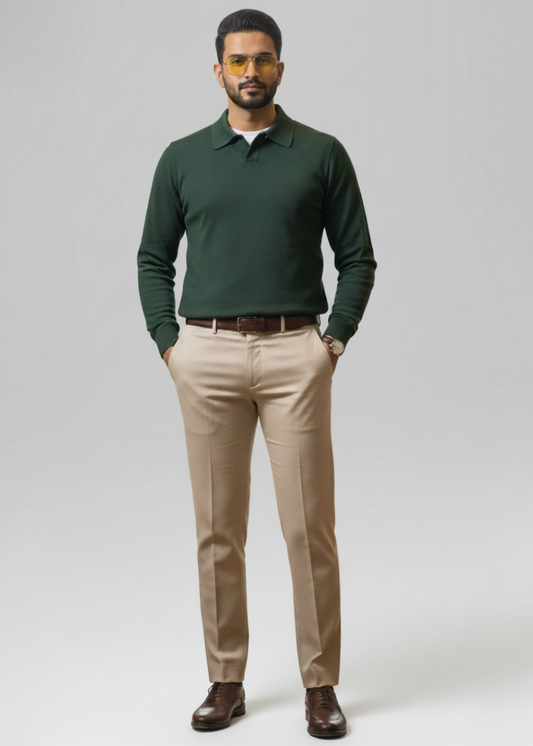 Old Money Style Olive Green Sweatshirt