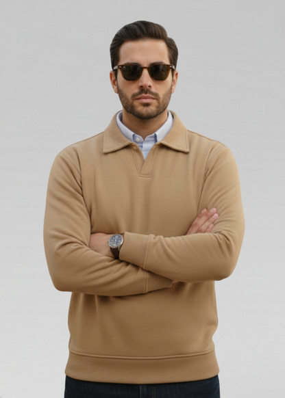 Old Money Style Coffee Brown Sweatshirt