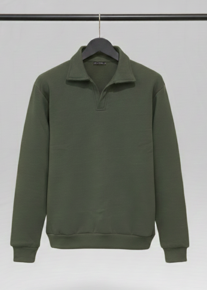 Old Money Style Olive Green Sweatshirt