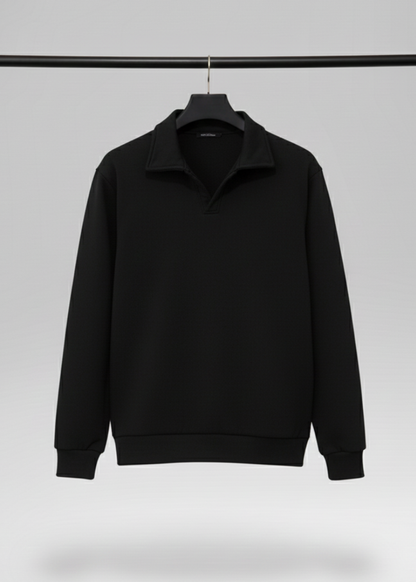 Old Money Style Black Sweatshirt