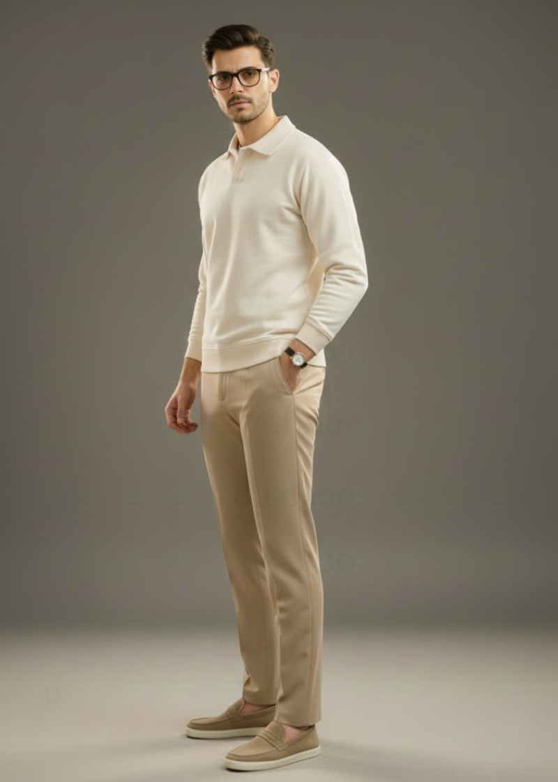 Old Money Style off White Sweatshirt