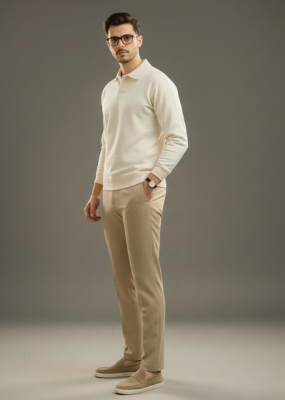 Old Money Style off White Sweatshirt