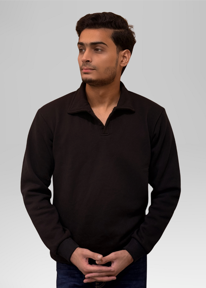 Old Money Style Black Sweatshirt