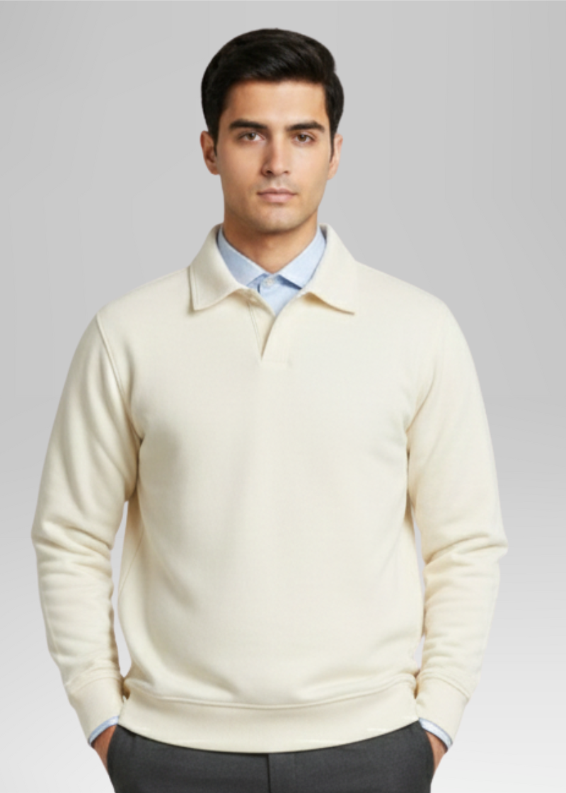 Old Money Style off White Sweatshirt