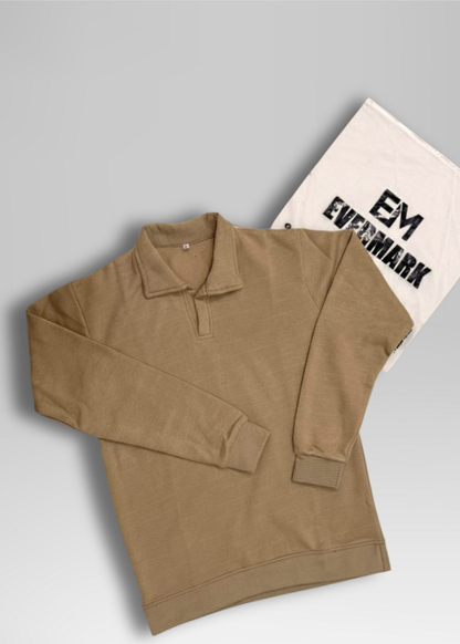 Old Money Style Biscuit Skin Sweatshirt