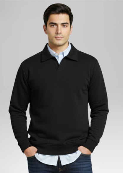 Old Money Style Black Sweatshirt