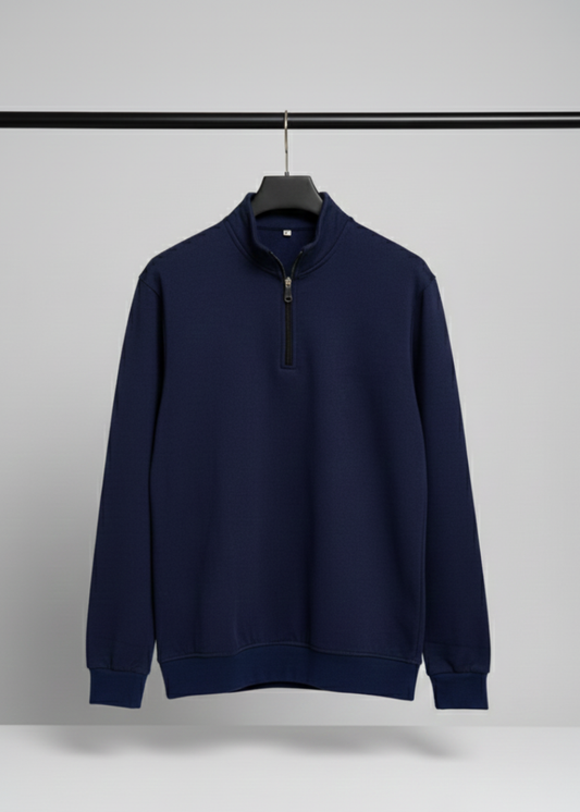 Quarter Zipper Navy Blue