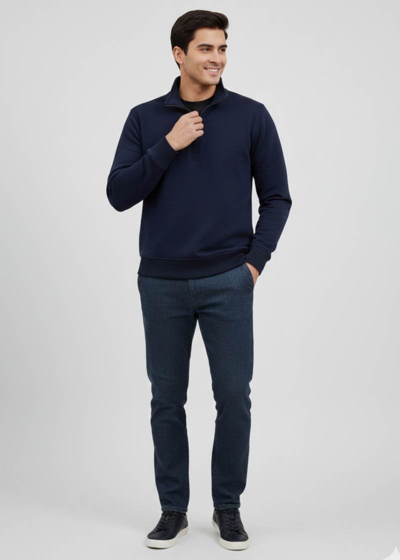 Quarter Zipper Navy Blue