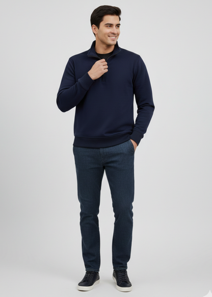 Quarter Zipper Navy Blue