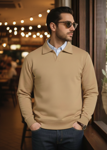 Old Money Style Coffee Brown Sweatshirt